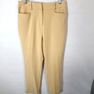 NWT New York & Company Tan Women's Mid-Rise Khaki Dress Pants Size 4 Tall Office